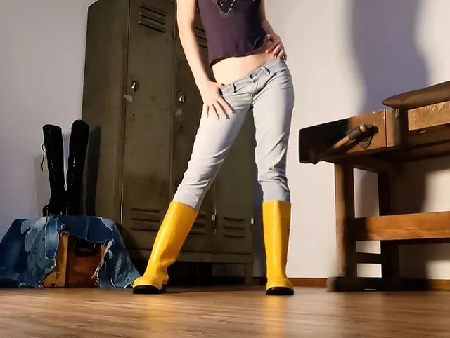 Jeans und Gummistiefel :) oh, Natursekt!