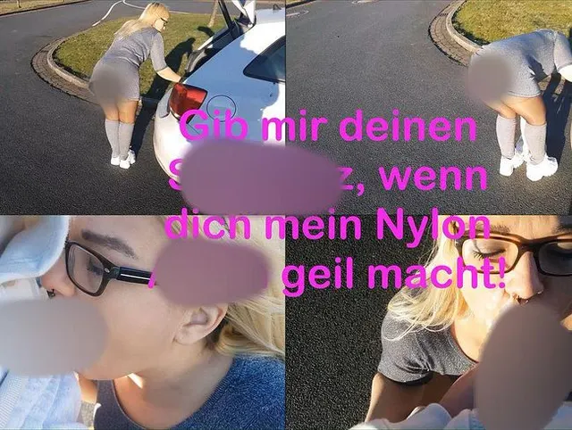 Gib mir deinen Schwanz, wenn dich mein Nylon Arsch geil macht!