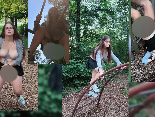 Schaukeln und Klettern auf dem Spielplatz