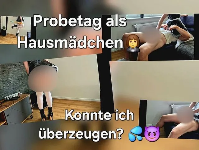 Probearbeiten als sexy Hausmädchen ! Facesitting und Handjob ! POV