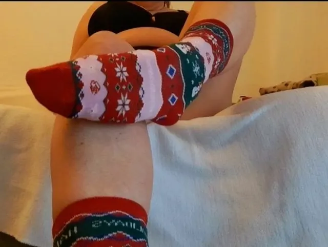 Kuschel und Weihnachtssocken