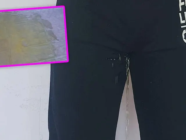 Richtig HART in meine GEILE schwarze HOSE GEPISST