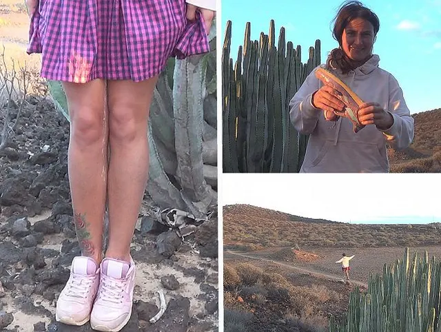 Ich lasse meine Turnschuhe im Wüstenafrika urinieren