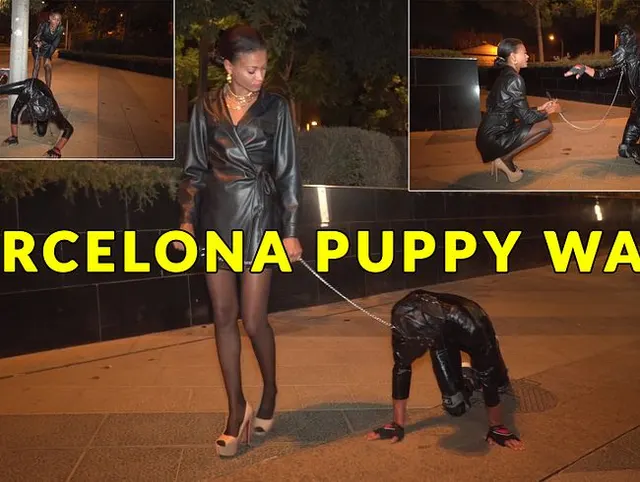 Barcelona Puppy Walk mit Mistress Bijoux-Chocolate
