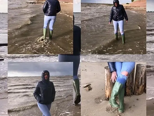 In Gummistiefeln am Nordseestrand für meine Gummistiefeln  Fans
