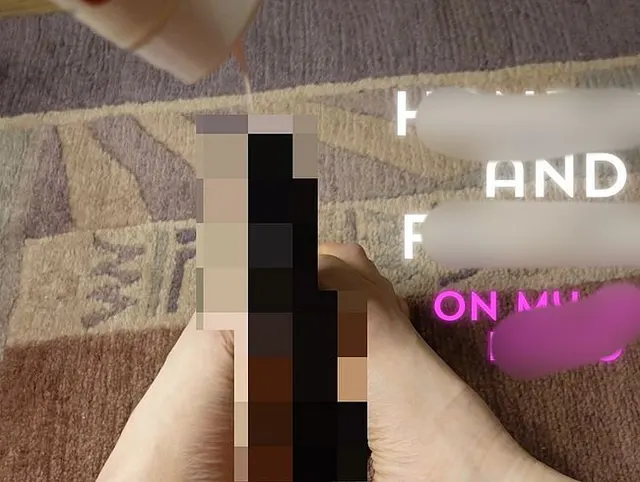 Handjob und Footjob auf meinem BBC Dildo