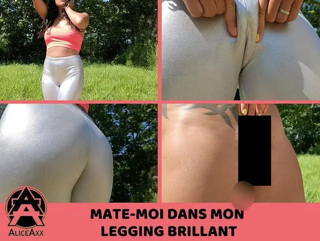 Schau mir in meinen glänzenden Leggings zu
