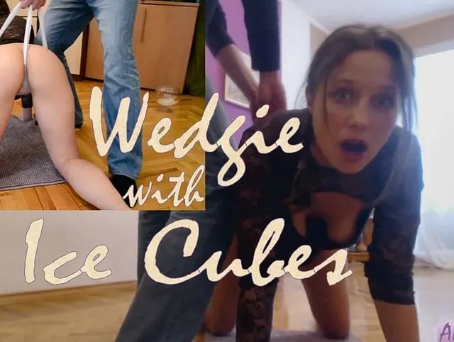 Wedgie mit Eiswürfeln