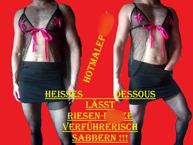 Heisses Dessous lässt Riesen-Fotze verführerisch sabbern!!!
