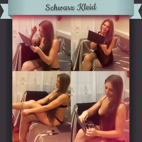 Schwarz Kleid..