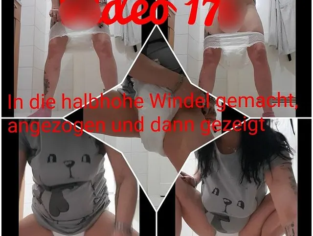 In die halbhohe Windel gemacht und