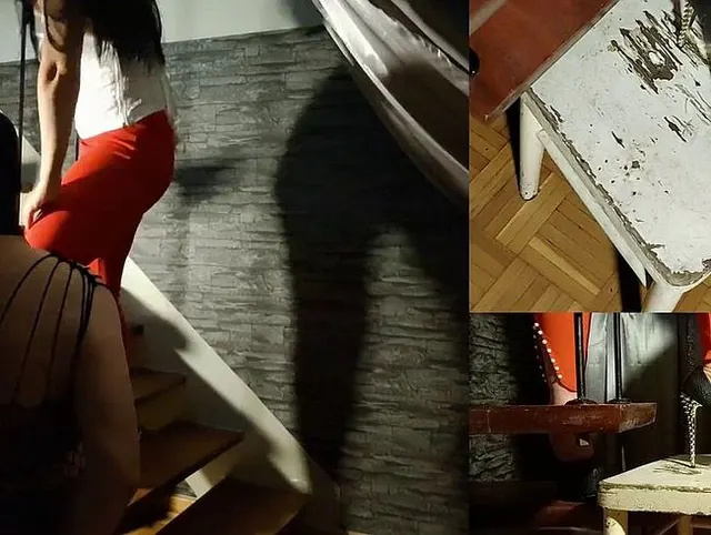 Trampling on Slaves Cock