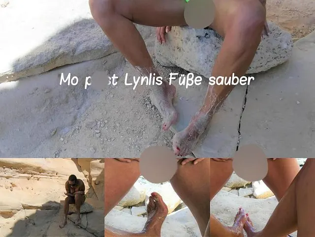 Mo pisst Lynlis Füße sauber