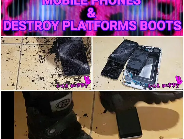 LOLA BUNNY CRUSH HANDYS & DESTROY PLATTFORM STIEFEL