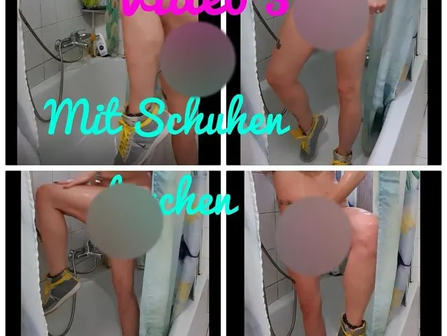 Mit Schuhen duschen