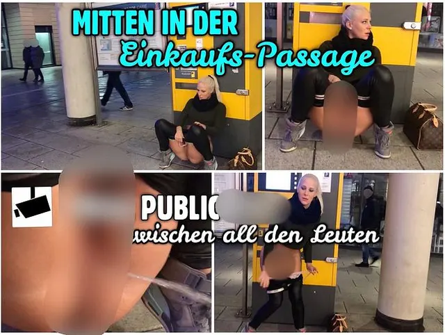MEGA PUBLIC PISS | mitten in der Einkaufs Passage