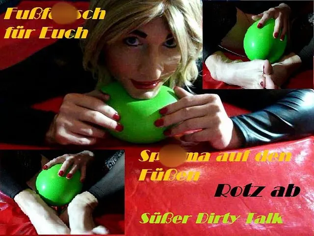 Sper*a auf den Füßen Rotz ab