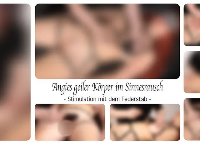 Angies geiler Körper im Sinnesrausch - Stimulation mit dem Federstab