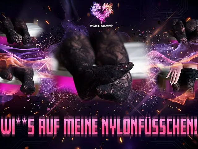 Hot Nylon Fußporn - Wichse auf meine Nylonfüßchen!
