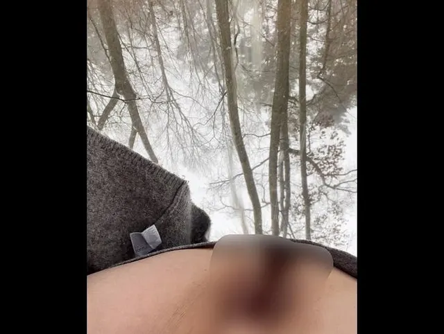 Früh im Schnee gestöber