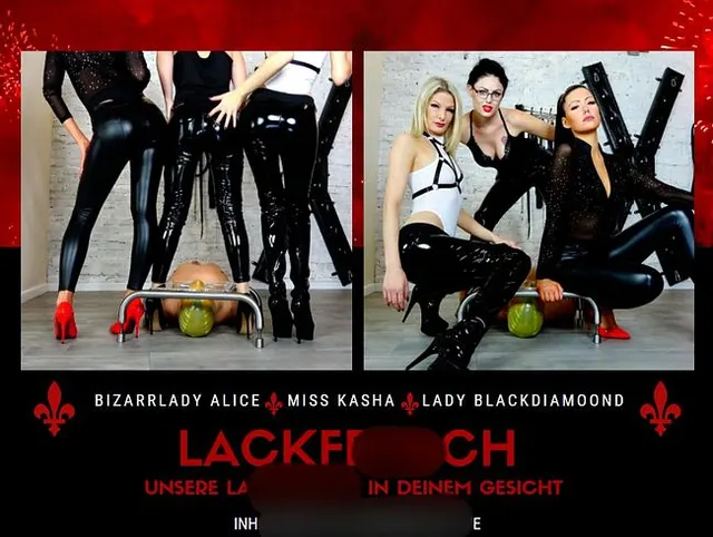 LACKFETISCH * Unsere Lackärsche in deinem Gesicht