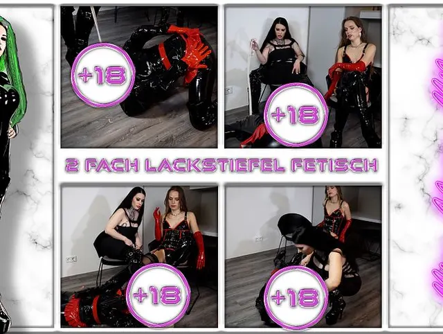2 Fach Lackstiefel Fetisch
