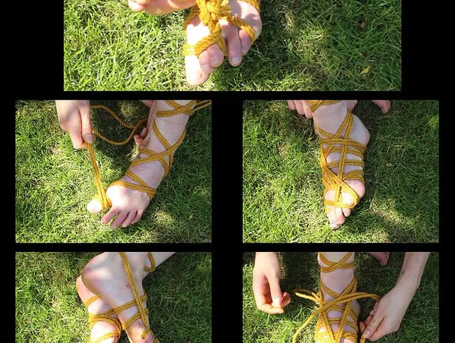 Fuß-Bondage im Park 2