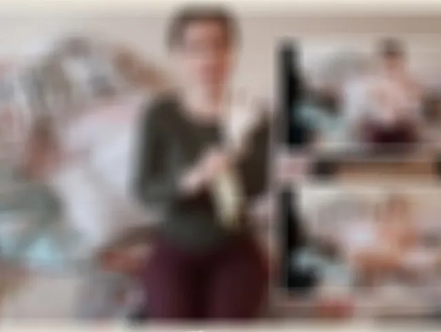 Heftiger Orgasmus mit Latex Handschuhen!