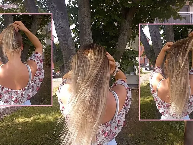 Bewundere meine blonde Mähne - Userwunsch