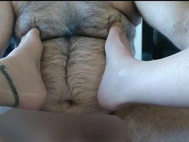 Footplay in Feinstrumpfhose 3 ** Nylon BI Spaß **
