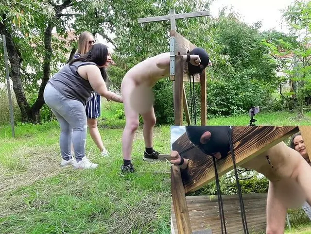 Ballbusting am Pranger Ausübung von Kontrolle und Vergnügen