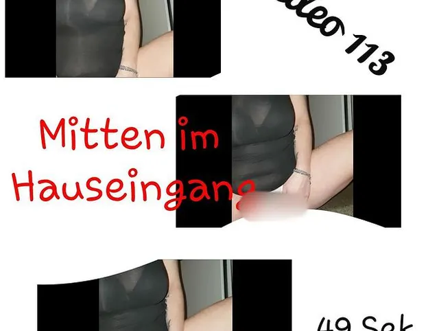 Mitten im Hauseingang