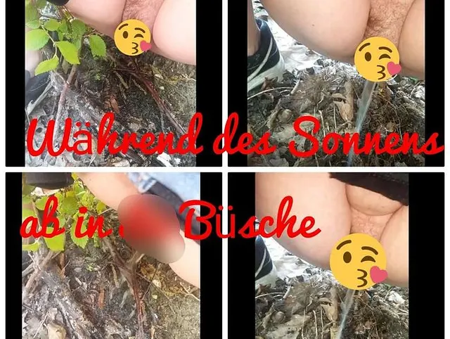 2 in 1 Während des Sonnens ab in die Büsche