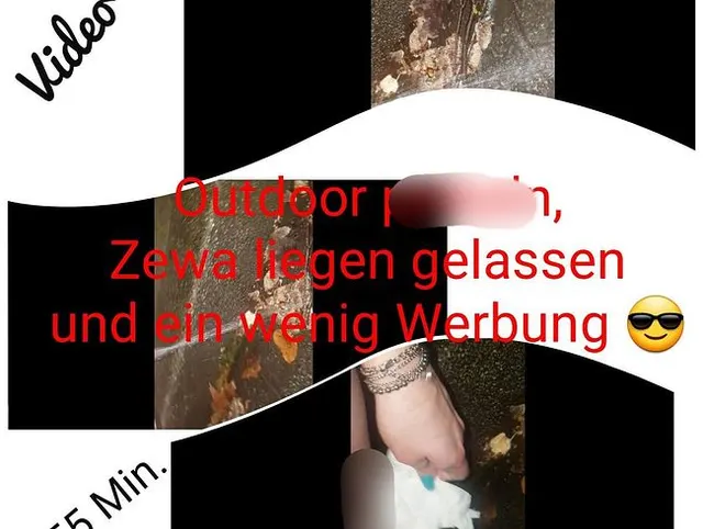 Outdoor pinkeln,Zewa liegen gelassen