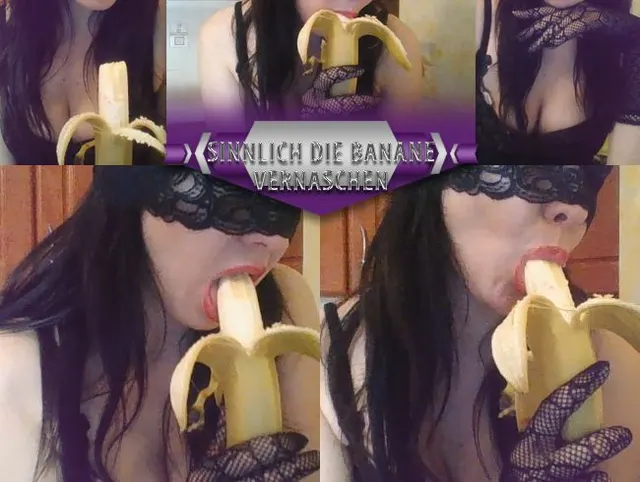 Sinnlich die Banane vernaschen