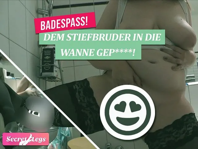 Badespaß! Dem Stiefbruder in die Wanne gepisst!