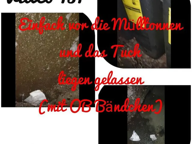 Einfach vor die Mülltonne