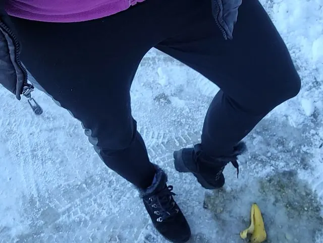 Ich piss auf deine Banane im Schnee