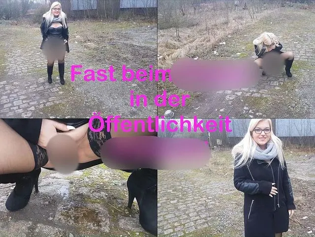 Fast beim Pissen in der Öffentlichkeit erwischt!