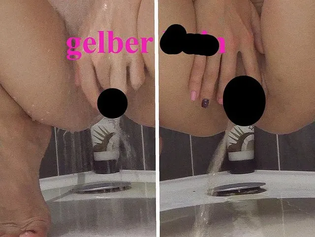 Gelber Urin in der Dusche