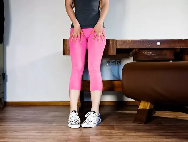 Pinke Leggings eingepisst :)