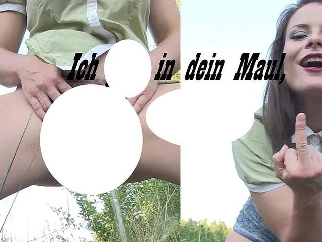 Ich piss in dein Maul, Fotze!