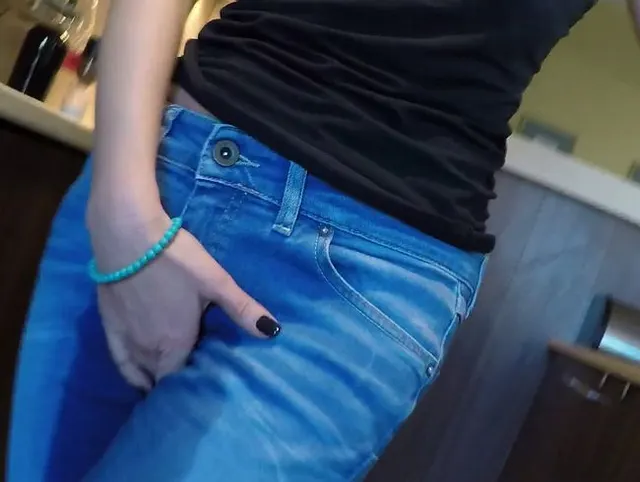 Jeans Wetting in the Kitchen