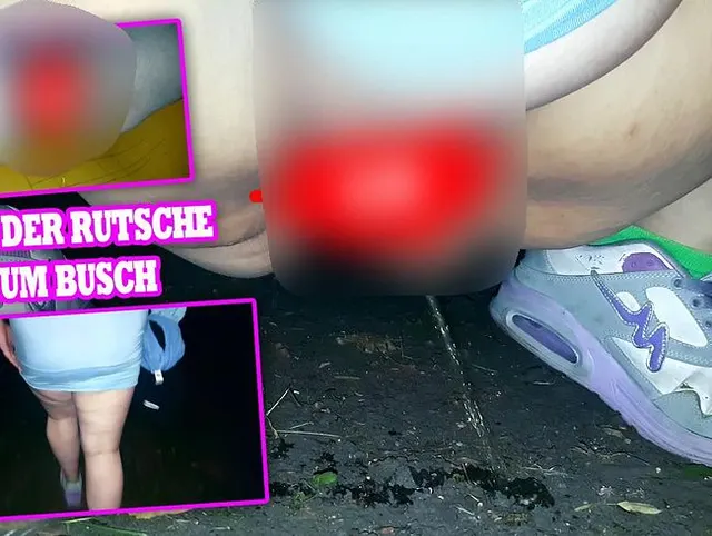 Ich Pisse auf eine Rutsche und dann in Busch