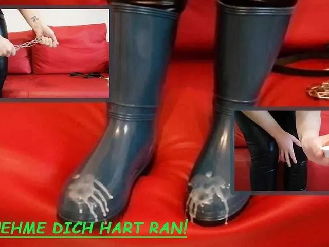 Gummistiefel schön hart ran genommen