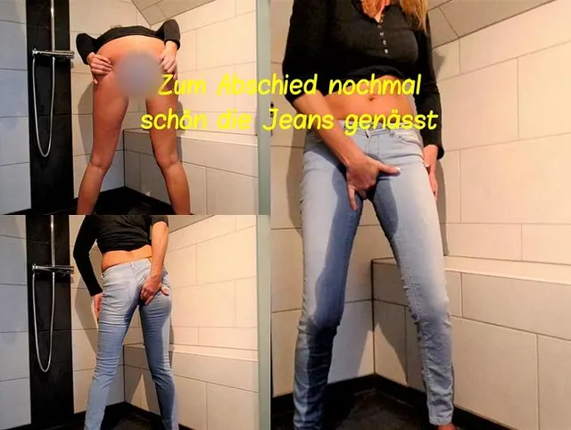 Zum Abschied nochmal schön die Jeans genässt