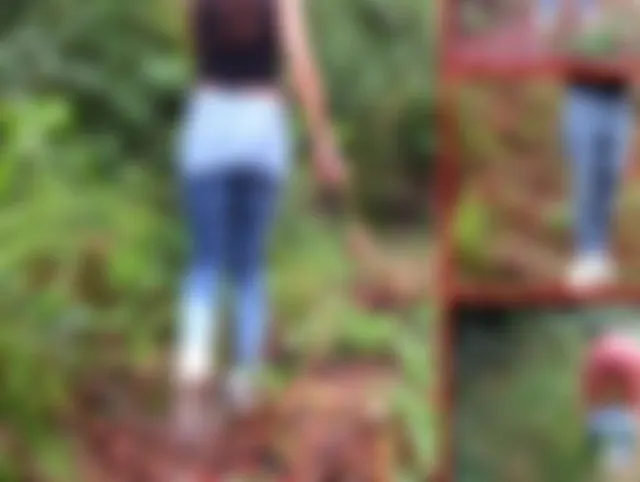 Natursekt-Spaziergang in der Natur - Piss in Jeans im Wald
